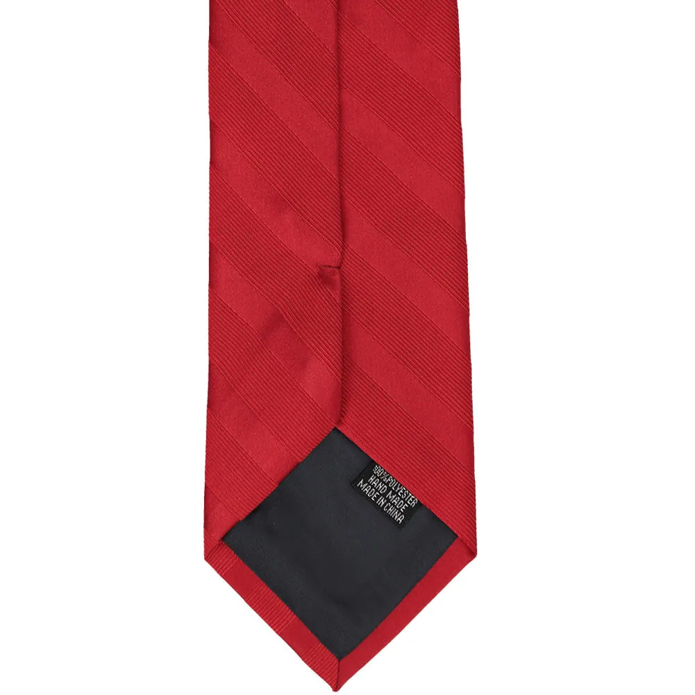 Red Elite Striped Necktie