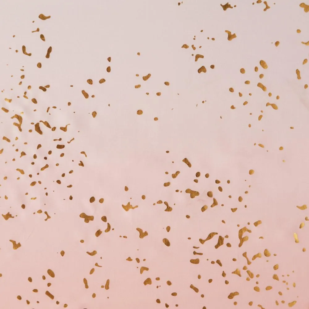 Saturday Knight Ltd Splatter Metallic Gold Accents Fabric Bath Shower Curtain - 70x72", Pink