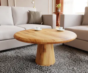 Selene Solid Wood Round Coffee Table