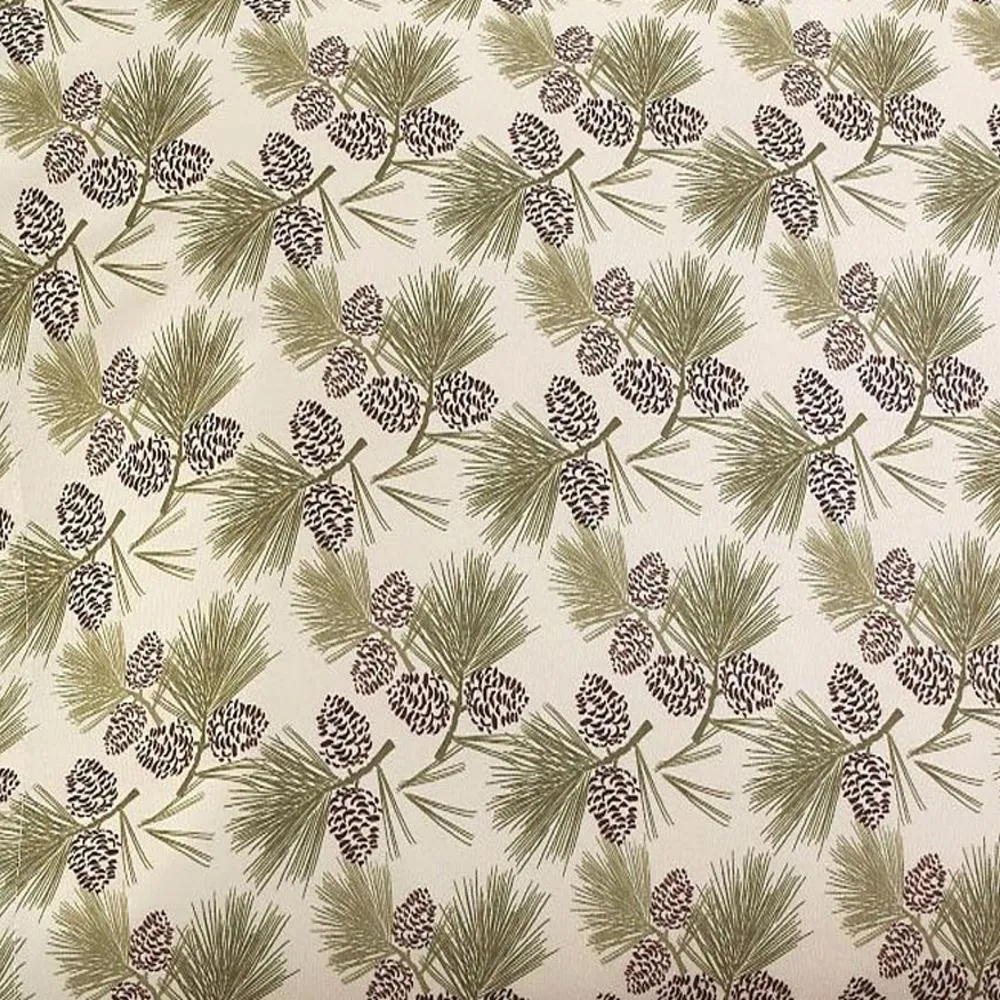Shavel Micro Flannel Quality Printed Sheet Set - Twin Flat/Fitted Sheet 66x96/75x39x14" Pillowcase 21x32" - Pinecones.