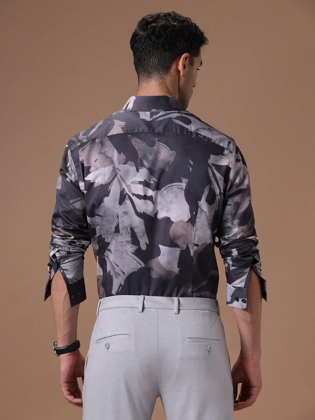 Slim fit Floral print Smart casual wear 100% cotton Full sleeve Shirt