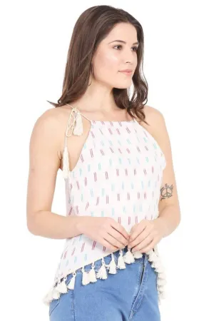 Slip Top with Tassel Details
