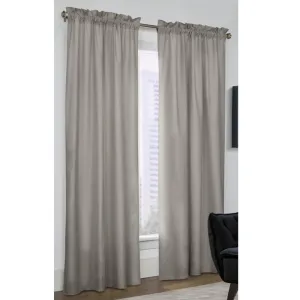 Thermalogic Prescott Supple Fabric Pole Top Panel With 3" Rod Pocket - 2-Piece - 80x84", Grey