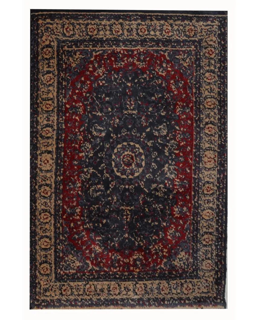 Traditional Red Polyester Carpet