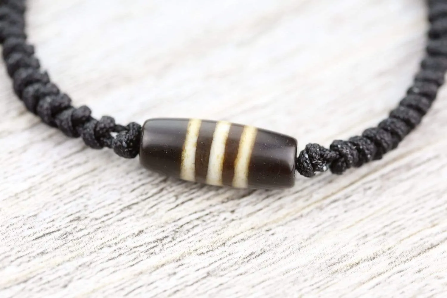 Traditional Striped Dzi Bracelet
