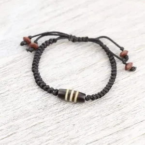 Traditional Striped Dzi Bracelet
