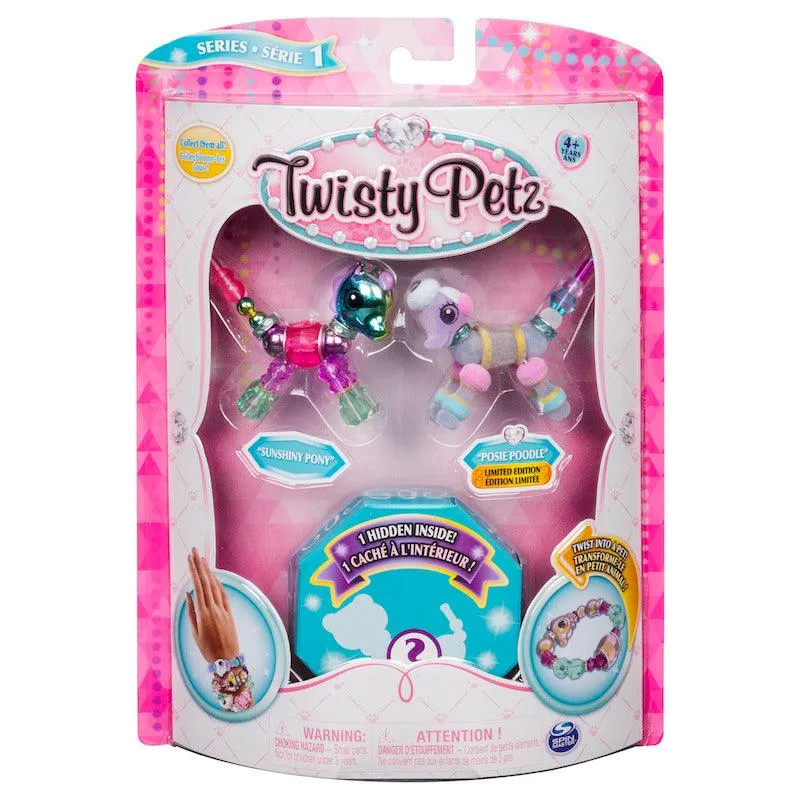 Twisty Petz Collectible Dazzling Bracelets, 3 Pack Set, Styles May Vary
