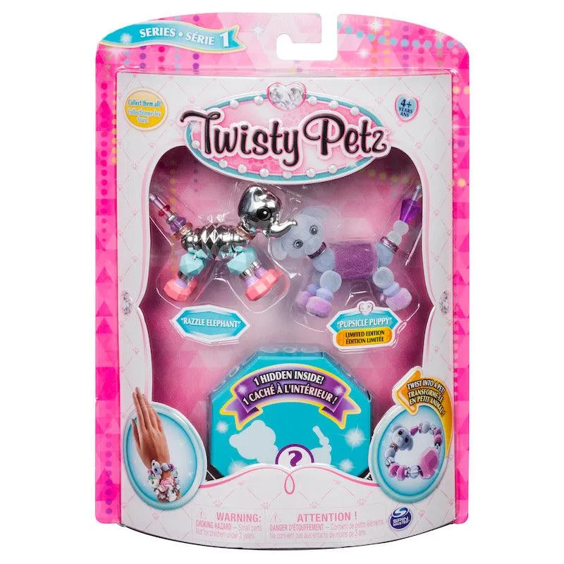 Twisty Petz Collectible Dazzling Bracelets, 3 Pack Set, Styles May Vary