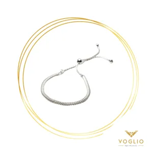 VOGLIO: Adjustable Sterling Silver Chain Bracelet